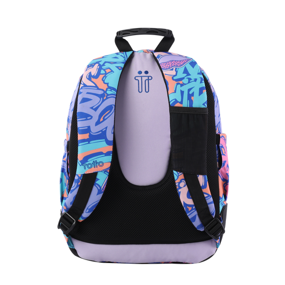 Totto-Mochila para ESO y Bachillerato Estampado Wish Gray - Goctal - Imagen 3