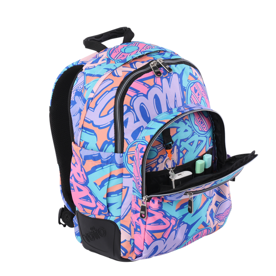 Totto-Mochila para ESO y Bachillerato Estampado Wish Gray - Goctal - Imagen 6